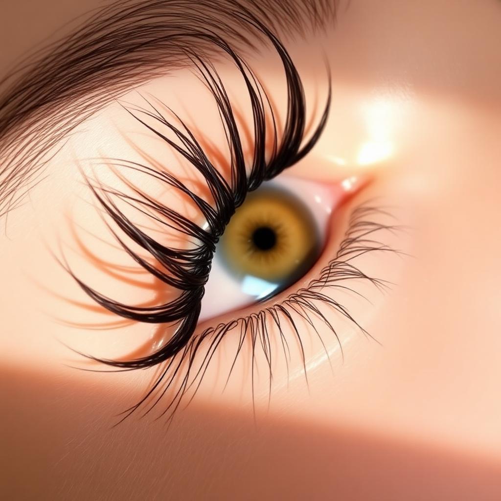 Editorial close-up illustrating a lifted natural lash finish.